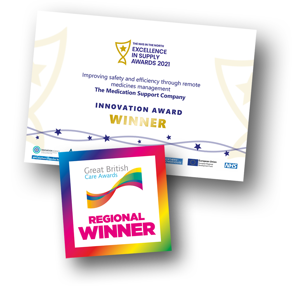 Winner of The NHS in the North, Excellence in Supply Award 2021, Innovation Regional Winner of Great British Care Awards 2021